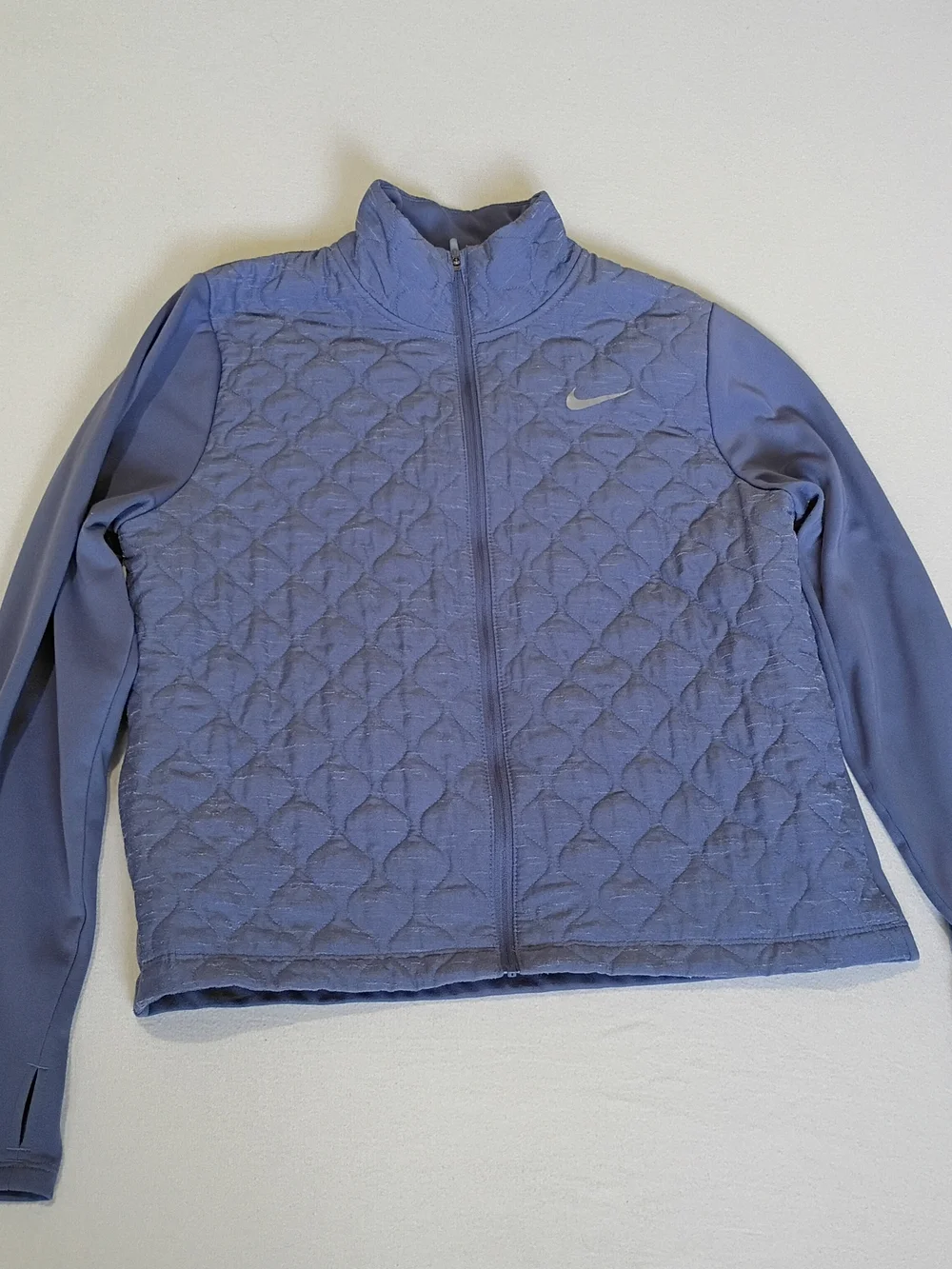 Nike AeroLayer Women’s Quilted Full-Zip Running Jacket Purple CU3297-482 Size M